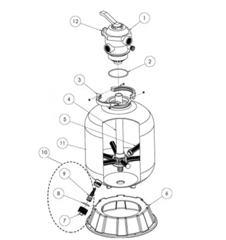 Pentair Sd80 26 Top Mount Sand Dollar Filter
