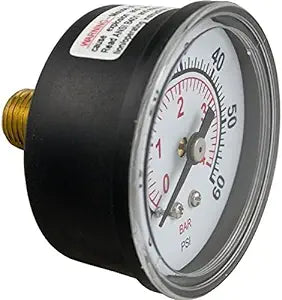 Pentair 190059Z 0-60 PSI Rear Mount Pressure Gauge with Indicator