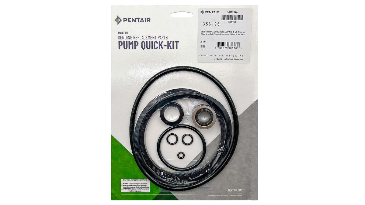 Pentair 356196 Seal Set for Max-E-Pro/ IntelliPro â€“ Intellipro Variable Speed Pump Pre 2019 Parts And Accessories
