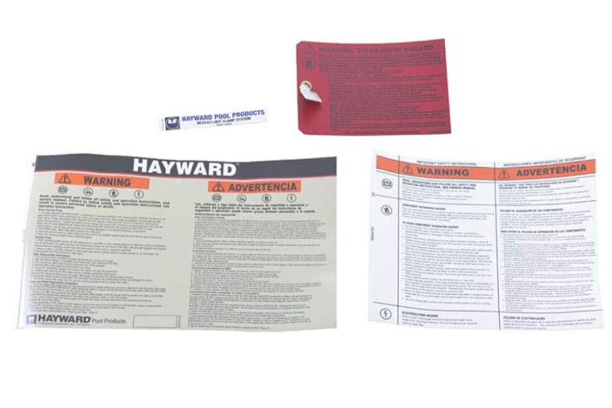 FILTER LABEL PACK - Hayward 225 Sq Ft Swimclear Multi Element Cartridge Filter | DEX2420LA6PAK