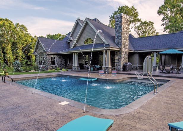True L - 2 foot radius vinyl liner pool shape
