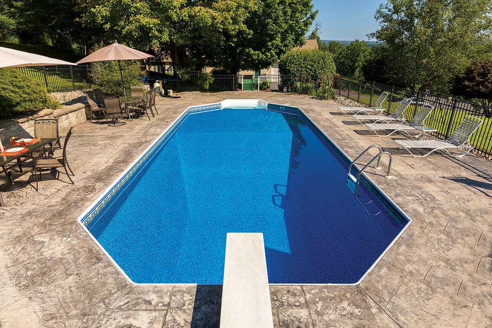 Grecian vinyl liner pool shape