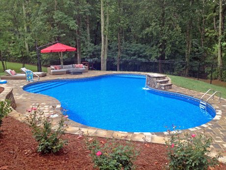 Lagoon vinyl liner pool shape
